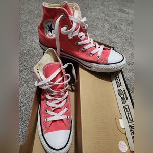Converse Chuck Taylor All-Star women's Coral High Top Oxford Casual canvas